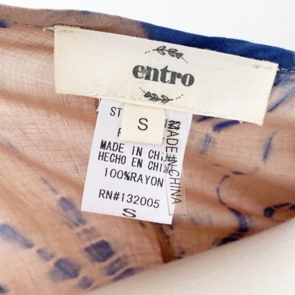 Anthropologie Entro Tassel Tie Dye Tunic Tan Small - Picture 2 of 4